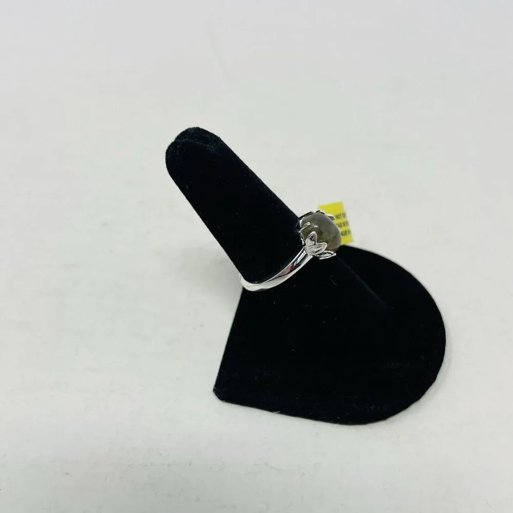Malagasy Labradorite Size 8‎ 925 Sterling Silver Solitaire Ring 3.35 cts. 5042